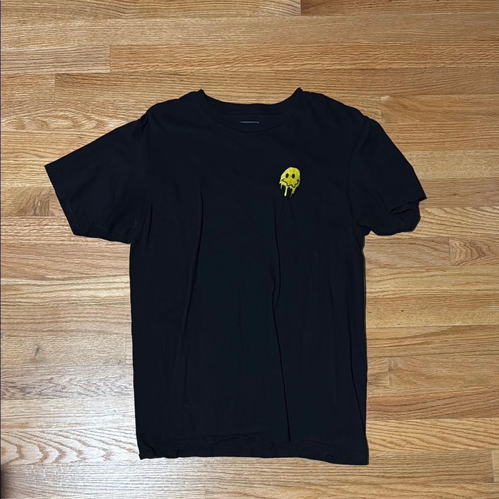 Black T-Shirt with Yellow Graphic